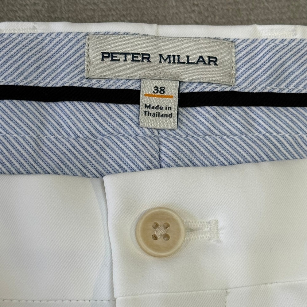 Peter Millar Performance Salem Shorts Mens 38 White Golf Crown Sport $108 NWT - Picture 4 of 10